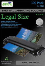 Load image into Gallery viewer, Apache Laminating Pouches, 5 mil, Legal Size, 300 Pack - Apache
