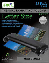 Load image into Gallery viewer, Apache Laminating Pouches, 3 mil, Letter Size, 25 Pack - Apache
